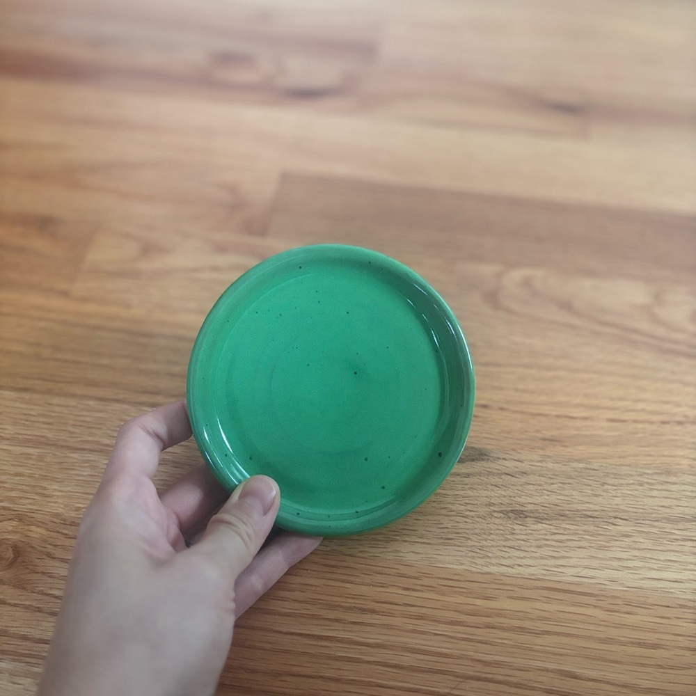 4.75” Green trinket dish 2 of 3